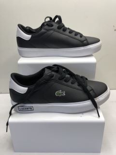 LACOSTE KIDS BLACK TRAINERS SIZE 5