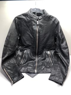 ALL SAINTS BLACK LEATHER JACKET SIZE S