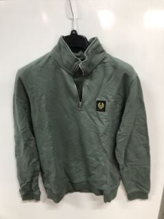 BELSTAFF QUARTER ZIP JUMPER SIZE LARGE