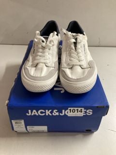 JACK & JONES PU SNEAKER IN WHITE SIZE - UK 7