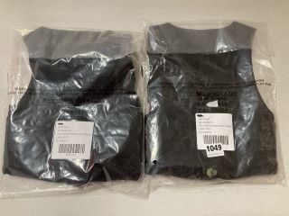 2 X LIBBY DESIGNER VESTS IN BLACK - SIZE S - RRP Â£156