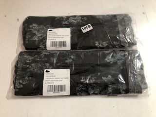 2 X POPPY MESH MINI SKIRT IN BLACK - SIZE M - TOTAL RRP Â£120