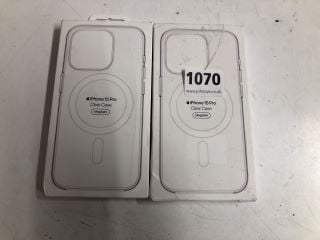 2 X APPLE IPHONE 15 PRO PHONE CASES