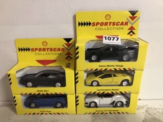 5 X SHELL SPORTSCAR COLLECTION METAL MODELS TO INCLUDE PORSCHE 911 SPEEDSTER