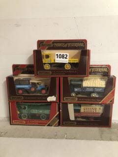 5 X MATCHBOX MODELS OF YESTERYEAR METAL CARS TO INCLUDE Y-26 1918 CROSSLEY BEER LORRY