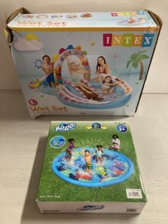 2 X ITEMS TO INCLUDE H2O GO 3M CHILDRENS PLAY PADDLING POOL