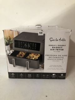 SUR LA TABLE SINGLE OR DOUBLE BASKET 10.5L AIR FRYER