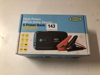 RING HIGH POWER MICRO JUMP STARTER & POWER BANK