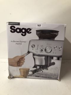 SAGE 'THE BARISTA EXPRESS IMPRESS' AUTOMATIC COFFEE MACHINE WITH ADJUSTABLE MILK FROTHER - RRP £649