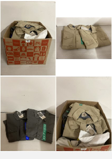 BOX OF CLOTHING IN VARIOUS SIZES & DESIGNS