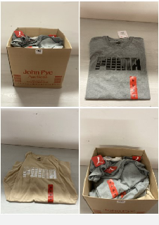 BOX OF CLOTHING IN VARIOUS SIZES & DESIGNS