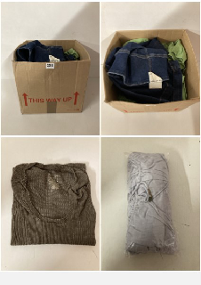 BOX OF PREMIUM DESIGNER CLOTHING IN VARIOUS SIZES & DESIGNS - APPROX RRP £250