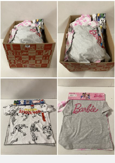 BOX OF CHILDRENS CLOTHING IN VARIOUS SIZES & STYLES