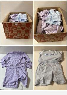 BOX OF CHILDRENS CLOTHING IN VARIOUS SIZES & STYLES