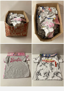 BOX OF CHILDRENS CLOTHING IN VARIOUS SIZES & STYLES