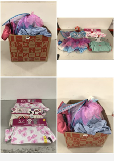 BOX OF CHILDRENS CLOTHING IN VARIOUS SIZES & STYLES