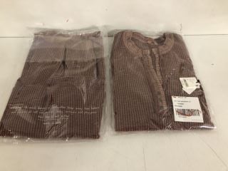 2 X COLT DESIGNER TOPS IN RED/BROWN - SIZE XS - TOTAL RRP £116