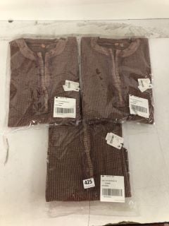 3 X COLT DESIGNER TOPS IN BROWN - SIZE XS - TOTAL RRP £174