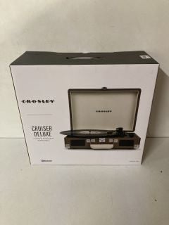 CROSLEY CRUISER DELUXE 3-SPEED PORTABLE TURNTABLE - MODEL CR8005D-TW4 - RRP £90