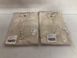 2 X COLT DESIGNER TOPS IN IVORY NEUTRAL - SIZE S - TOTAL RRP £116