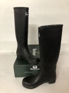 BARBOUR ABBEY BLACK BOOTS IN SIZE UK 6