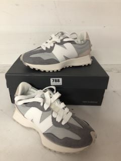 NEW BALANCE LIGHT GREY TRAINERS U327FF IN UK SIZE 4