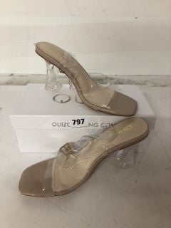 QUIZCLOTHING CLR VMP FLRD CLR HL SANDAL IN NUDE UK SIZE 6