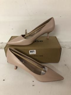 DUNE LONDON BLUSH-LEATHER HATTON FULL COURT HIGH HEELS UK SIZE 7