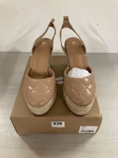 NUDE PLATFORM SANDALS IN UK SIZE 6