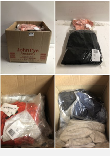 BOX OF PREMIUM CLOTHING IN VARIOUS SIZES & STYLES