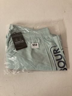 BARBOUR INTL LARGE LOGO SWIM SHORT GREEN FIG