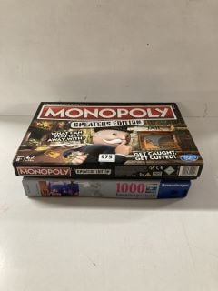 2 X ITEMS TO INCLUDE MONOPOLY CHEATERS EDITION