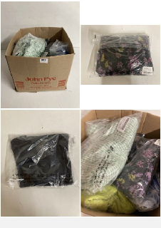 BOX OF CLOTHING IN VARIOUS SIZES AND DESIGNS