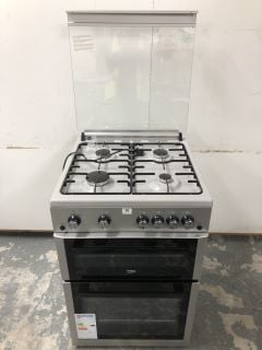 BEKO XTG611S 60CM DOUBLE CAVITY OVEN GRILL GAS COOKER SILVER