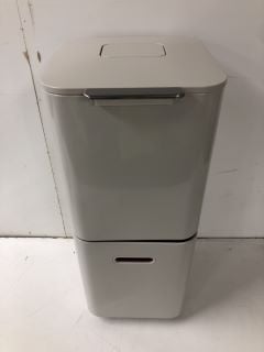 JOSEPH JOSEPH TOTEM MAX 60 LITRE WASTE SEPARATION AND RECYCLING KITCHEN BIN WITH ODOUR FILTER AND REMOVABLE FOOD WASTE CADDY, STONE RRP: £175