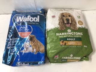 2 X BAGS OF DOG FOOD INC HARRINGTONS THE NATURAL CHOICE ADULT (BBE 09/12/2025) + WAFCOL (BBE 17/11/24)