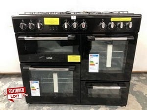 LOGIK LRC100B21 100 CM DUAL FUEL RANGE COOKER - BLACK RRP: £679