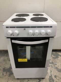 ESSENTIALS CFSEWH18 50 CM ELECTRIC SOLID PLATE COOKER - WHITE RRP: £219