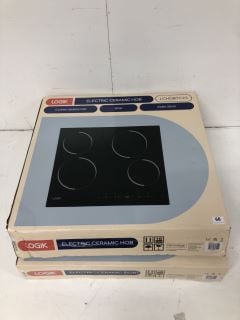 2 X LOGIK ELECTRIC CERAMIC HOBS LCHOBTC23