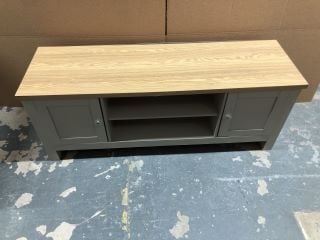 GREY TV STAND WITH CUPBOARDS