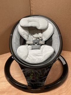 MUNCHKIN ELECTRIC BABY BOUNCER CHAIR | BLUETOOTH ENABLED BABY SWING CHAIR | BABY ROCKER & GENTLE BABY BOUNCING CHAIR | PORTABLE SOOTHING BABY CHAIR WITH MOTION & SOUNDS - BLACK RRP: £139