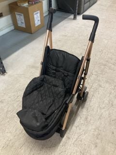 FOLDABLE BLACK PUSHCHAIR