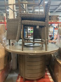 6 SEATER ROUND GARDEN TABLE WITH 6 CHAIRS RRP: £1,499