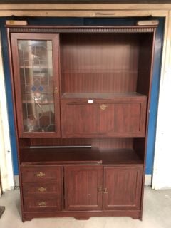 SOLID WOOD TALL CABINET WITH DRAWERS