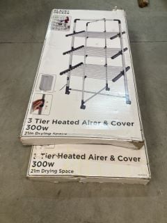 2 X BLACK+DECKER 3 TIER HEATED AIRER & COVER