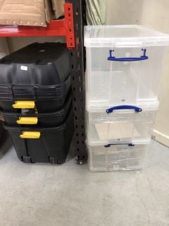 QTY OF STORAGE BOXES INC HEAVY DUTY