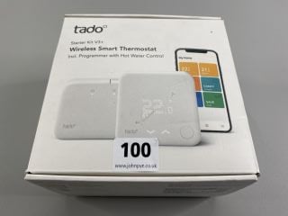 TADO STARTER KIT V3+ WIRELESS SMART THERMOSTAT IN WHITE. (WITH BOX & ACCESSORIES)  [JPTN41796]