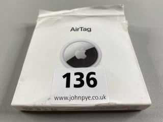 APPLE AIR TAG TRACKING DEVICE IN WHITE/SILVER: MODEL NO A2187 (WITH BOX)  [JPTN41544]