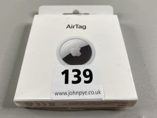 APPLE AIR TAG TRACKING DEVICE IN WHITE/SILVER: MODEL NO A2187 (WITH BOX)  [JPTN41545]