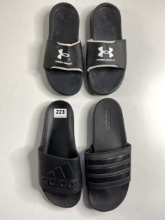 2 X MENS SLIDERS TO INC UNDER ARMOUR